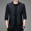 Мода Light Men's Business Casual Blazer черный серый голубой клетчатая клетчатая пиджак