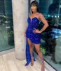 Charming Royal Blue Homecoming Dresses Short Mini Prom Gowns Sweetheart Neck Lacing Tie Up Back Train Maxi Midi Party Wear Sexy 231227