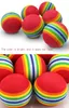 50pcs/bolsa EVA Bolas de golfe de espuma Rainbow Stripe Red/Azul/Amarelo Esponja de Bola Interior Bola Treinamento de Golfe Ajuda 231227