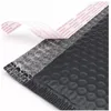 Sac d'expédition à bulles en poly noir 18x23 cm / 7x9 pouces Enveloppes rembourrées Sacs d'emballage doublés de bulles en vrac pour l'emballage postal JK2102XB Ftvpb Mitqg