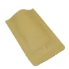 9 * 14cm Doypack Kraft Papier Mylar Sac de rangement Stand Up Feuille d'aluminium Thé Biscuit Paquet Pochette Jxqud Witql