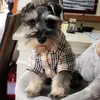 Hundebekleidung Haustierkleidung Hemd T-Shirt Sommerkariert mit Fliege und Krawatte für Hunde Katzen