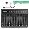 AA Battery Charger Intelligent 8-slot Smart Charging for 1.2V AAA Ni-MH Batteries, With Overcharging and Overheating Protection