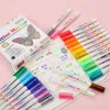 12/24 Color Acrylic Glitter Markers Paint Pens for Painting Scrapbooking DIY Craft Making Art Supplies Card Making Coloring. 231226