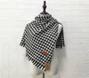 Scarves Woolen Shawl Women Luxury Classic Black White Houndstooth Long Scarf Cape Soft Chic Fashion Warm For Lady5872155