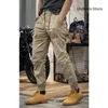 Pantaloni mimetici blu scuro Uomo Harem Y2k Pantaloni cargo militari tattici per uomo Techwear Pantaloni hip-hop da lavoro all'aperto di alta qualità 231227