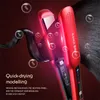 2 w 1 Profesjonalny ujemny jon jon prosty grzebień Curling z LCD Display Hair Curling Tool Electric Stylowanie 231227