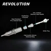 EZ Revolution Tattoo Needles Cartridge Round Liners #08 0.25mm for Cartridge Machine and Grips 20 Pcs /box 231227