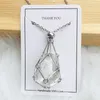 Pendant Necklaces Crystal Cage Necklace Holder Net Metal Chain Stone Collecting Replaceable Adjustable Party Jewelry Decoration