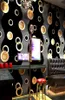Nowoczesna tapeta 3D do salonu TV TV Tła domowa dekoracja okrąg Wzorka tapetka Roll5929021