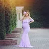 Maternity Dresses Photography Props Sexy Maxi Gown For Pregnant Off Shoulder Women Long Pregnancy Tail Dress Photo Shoots 2024