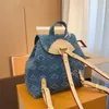 23FW Women Mens Luxurys Designers Backpacks Tote Denim Shopping Bags Handbag Shouder Crossbody Bag Upscale Outdoor Backpack Exterior pocket 22cm 20CM