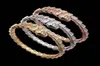 Bracciale con ciondolo amore braccialetto in oro coppia carina primavera argento rosa Impostazione bianco pieno di diamanti donna Natale San Valentino Bracciali gioielli7646204