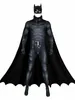 Adult BatSuper Hero Costume Men Dark Jumpsuit Knight Cosplay Cape Outfit with Mask for Halloween Party