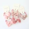 10Pcs/Lot Sweet Hair Band Girls Hair Ties Bows Elastic Rubber Band Flower Small Ball Scrunchies Baby Kids Hair Accessories 231226