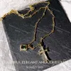 Designer Ch Cross Cross Luxury Chromes Colar Pingente Emerald Copper Copre