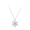 Pendants TOYOOSKY S925 Sterling Silver Necklace With Diamonds And Christmas Snowflakes Turning Sweet Fresh Creative Collar Chain Gift