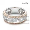 Cluster Rings Classic Two-Tone Women Ring Pretty Pattern Design Micro Paved Round Fortunate Lucky Cloud Fashionable Wholesale