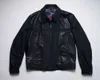 Designer Men Leather Jacket Coats Zilli Navy Blue Silk Perforated Lambskin Jackets