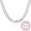 Kettingen Heren Fijne Sieraden 925 Sterling Zilver 10mm Ketting Hoge kwaliteit Mannelijke Sterling-Zilveren-Sieraden 20 Inch 24250E