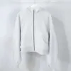 Womens yoga hoodie mais jaquetas de veludo outono e inverno hoodies esportes meio zíper terry sweatshirts designer feminino indefinido