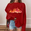 Dameshoodies Oversize trui voor dames met lange mouwen, losse streetwear Amerikaanse retro drop-shoulder sweatshirt tienermeisjes vroege herfst