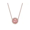 Pandoras halsband designer smycken kvinnor original kvalitet hänge halsband smycken silver rosguld glänsande snöflingor halsband