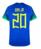 2023 Brazils Vini Jr. Jersey Brasil Casemiro 22 23 Drużyna narodowa G. Jesus P.coutinho Home Away Men Kit Kit L.paqueta T.Sia Pele