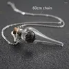 Bouteilles 2pcs verre magique souhaitant potion à la dérive chanceux bouteille d'huile essentielle pendentif transfert amulette femmes pull chaîne bijoux collier