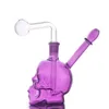 1PCS Skull Hookah DAB PLIGS COBTINIVO FECIMENTO DE RECICLER FEMANHO FEMANHO BONGS BONGS TOBACCO TUBOS DE HERB DRISE FILTRO PERC TIPE DE ÁGUA DE CEANTE COM TUBO DE QUEIRO DE ÓLEO DO ANTECENDENTE