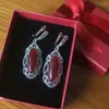 Boucles d'oreilles pendantes Ajojewel grande résine pierre goutte bijoux Vintage noir rouge vert couleurs mode cadeau boîte d'allumettes