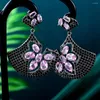 Dangle Earrings Jimbora Luxury Luxury Gorgeous Pote Pendant for Women Lady Bridal Wedding Party Dubai Shiny Jewelry Daily