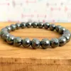 MG1210 Bracciale Mala da polso con ematite sfaccettata alla moda Bracciale con perline Mala da polso con protezione psichica Gioielli di fiducia in se stessi320W