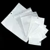 100pcs/ lot white clear zipperプラスチックパッケージバッグジッパー付きセルフシール透明なジップポリパッケージバッグハングホール11サイズPhofu mqio