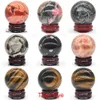 40MM Gemstones Sphere Healing Crystals Home Decoration Reiki Wicca Natural Stones Ball Mineral Polished Gem Massage Globe Gift 231227