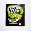 Orijinal Sourjacks Şeker Gummies Mylar Çantalar 600mg Infüzyon Alüminyum Folyo Yeniden Yerleştirilebilir Fermuar Düz Çantası Sanbq ocuej