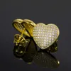 Popular Wholesale Jewelry Elegant Heart Shape 14K Gold vvs 925 Sterling Silver Moissanite Stud Earrings