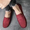 Mannen Casual Schoenen Luxe Merk Heren Suede Loafers Mocassins Ademend Slip op Zwart Rubber Antislip Rijden Maat 45 231227