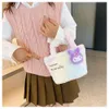 Autumn and Winter Women's Bag Hair Handheld Crossbody Cute Girl Princess Bento Box Lunch Portable Bag
