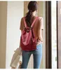 Borse da scuola A4 Donna Mochila Feminina Casual Multifunzione Zaino in pelle da donna Borsa a tracolla Zaino da viaggio leggero