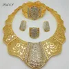 Boucles d'oreilles collier Fani mariage nigérian femme accessoires ensemble de bijoux mode entière perles africaines dubaï or color193B