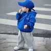 2-11Y Blue Bluies for Teens Baby Boys Hoodies Stroje Ubrania wełna wełna polar dziewczęta sport