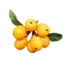 Party Decoration Simulation Loquat Artificial Fake Fruit Model for Home Kitchens Cabinet Pography Props