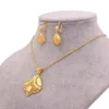 Necklace earrings set 18K gold Color jewelry sets African women bridal Dubai wedding jewellery wife gifts party Ornaments303E