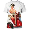 Men's T Shirts Summer Fashion Retro Sexy Girl Graphic For Unisex Europe And America Trend Casual Men Fun Printed Round Neck Tees