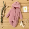 Autunno inverno per bambini per bambini ragazzi ragazze adorabili orecchie con cappuccio per bambini a maniche lunghe abiti da bambino solidi abiti da bambina 231227