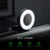 Kiyo 1080P Desktop Streaming Camera Webcam com lâmpada de luz circular multipasso para Tik Tok Live Black 231226