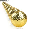 Goldener Golfball Sechs-Pack Gold-plattierter Golfball Doppelschicht Übungs Ball Sarin Game Ball Geschenk 231227