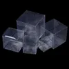 50 bitar av transparent plastförpackningsbox Display Box Dammtät fyrkant PVC Box Wedding Candy Box Chocolate Biscuit Present Box Party 231227