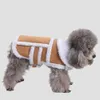 Vinterdjur Dog Thermal Jacket Valpkläder Faux Deersskin Fleece Warm Coat Liten utomhus Casual för leveranser 231227